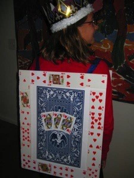 homemade playing card costume.